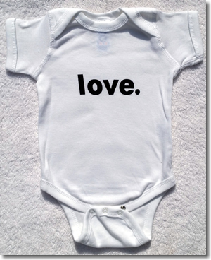 Select your Love Period baby onesie below