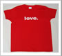 women's t-shirt red with white